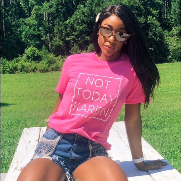 Bella Canvas Tops - Not Today Karen Tee Pink T-Shirt